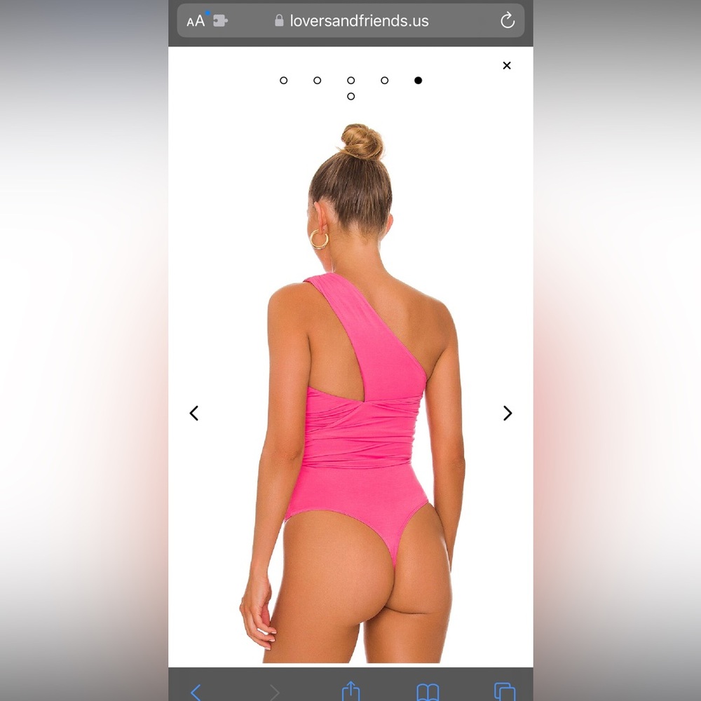 NWT Lovers and Friends Liv Bodysuit Hot Pink - Picture 2 of 9